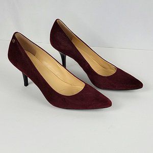 Calvin Klein Ashley Pointed Toe Pumps in Burgundy Size 8.5